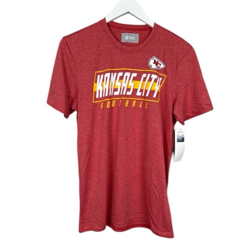 Kansas City Chiefs Football Heather Red T Shirt NWT NEW Small